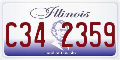 IL license plate C342359