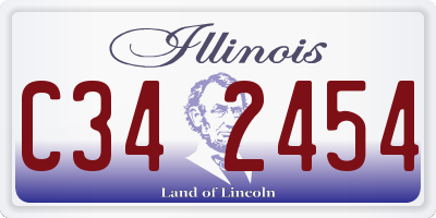 IL license plate C342454