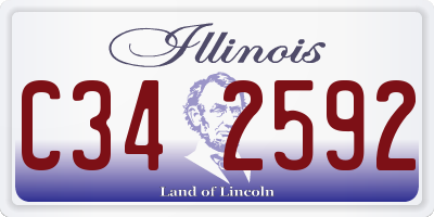 IL license plate C342592