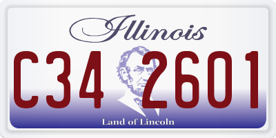 IL license plate C342601