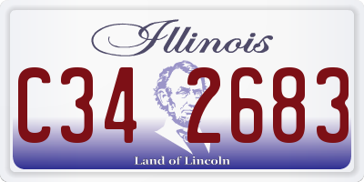 IL license plate C342683