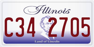 IL license plate C342705