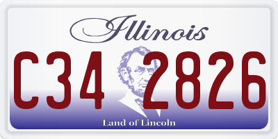 IL license plate C342826