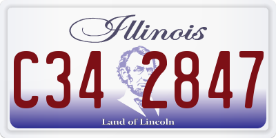 IL license plate C342847
