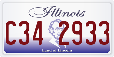 IL license plate C342933