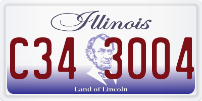 IL license plate C343004