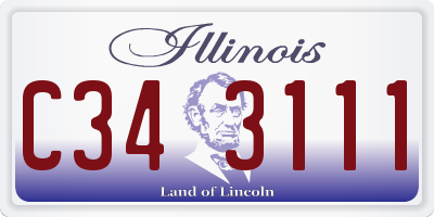 IL license plate C343111