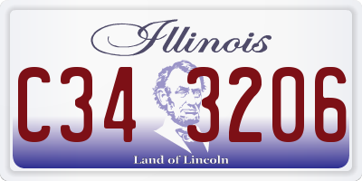 IL license plate C343206
