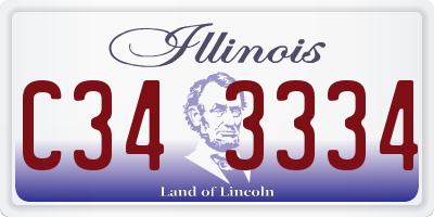IL license plate C343334