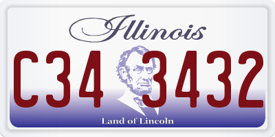 IL license plate C343432