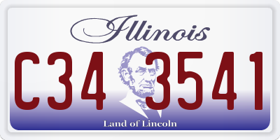 IL license plate C343541