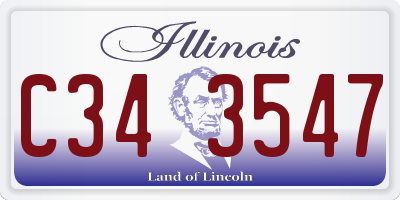 IL license plate C343547
