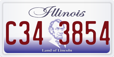 IL license plate C343854