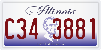 IL license plate C343881