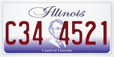 IL license plate C344521