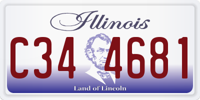 IL license plate C344681