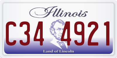 IL license plate C344921