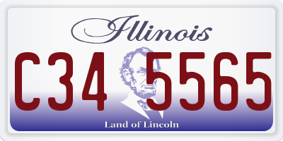 IL license plate C345565