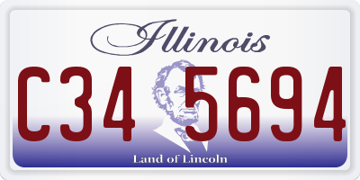 IL license plate C345694