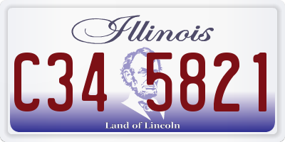 IL license plate C345821
