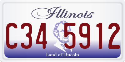 IL license plate C345912
