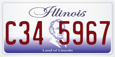 IL license plate C345967