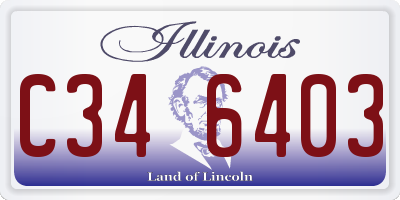 IL license plate C346403