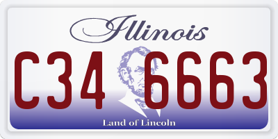 IL license plate C346663