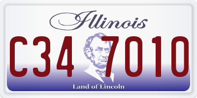IL license plate C347010