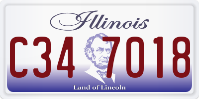 IL license plate C347018