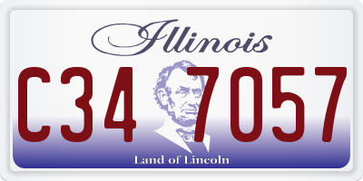 IL license plate C347057