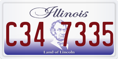 IL license plate C347335