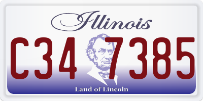 IL license plate C347385