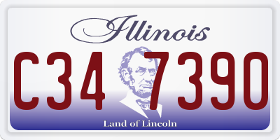 IL license plate C347390