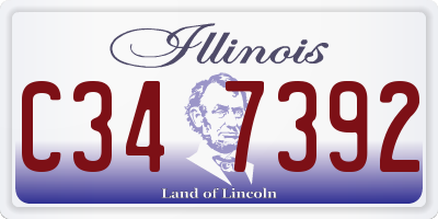 IL license plate C347392