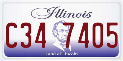 IL license plate C347405