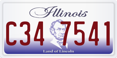 IL license plate C347541