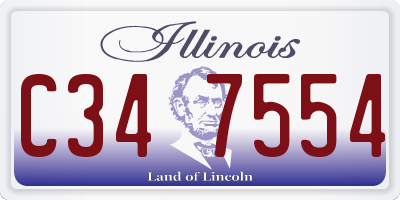 IL license plate C347554