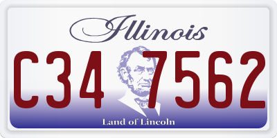 IL license plate C347562