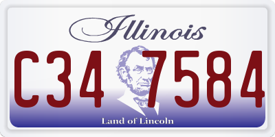 IL license plate C347584