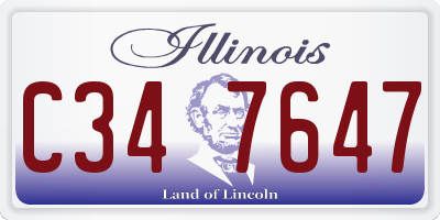 IL license plate C347647