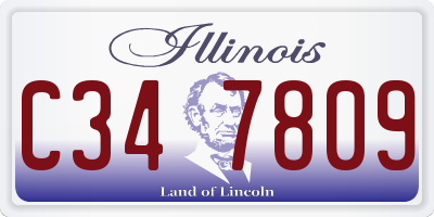 IL license plate C347809