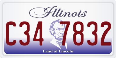 IL license plate C347832