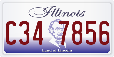 IL license plate C347856