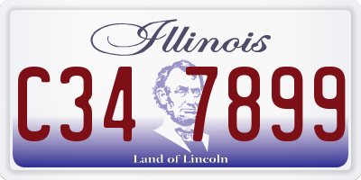 IL license plate C347899