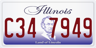 IL license plate C347949