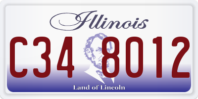 IL license plate C348012