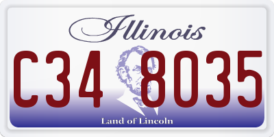 IL license plate C348035