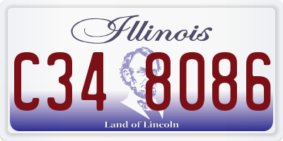 IL license plate C348086