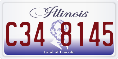 IL license plate C348145
